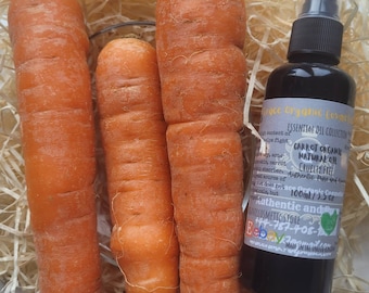 Aceite corporal orgánico de zanahoria, elaborado artesanalmente con aceite de jojoba y vitamina E - 100 ml