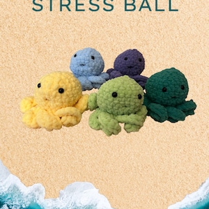 Crochet Octopus Stress Ball - Handmade