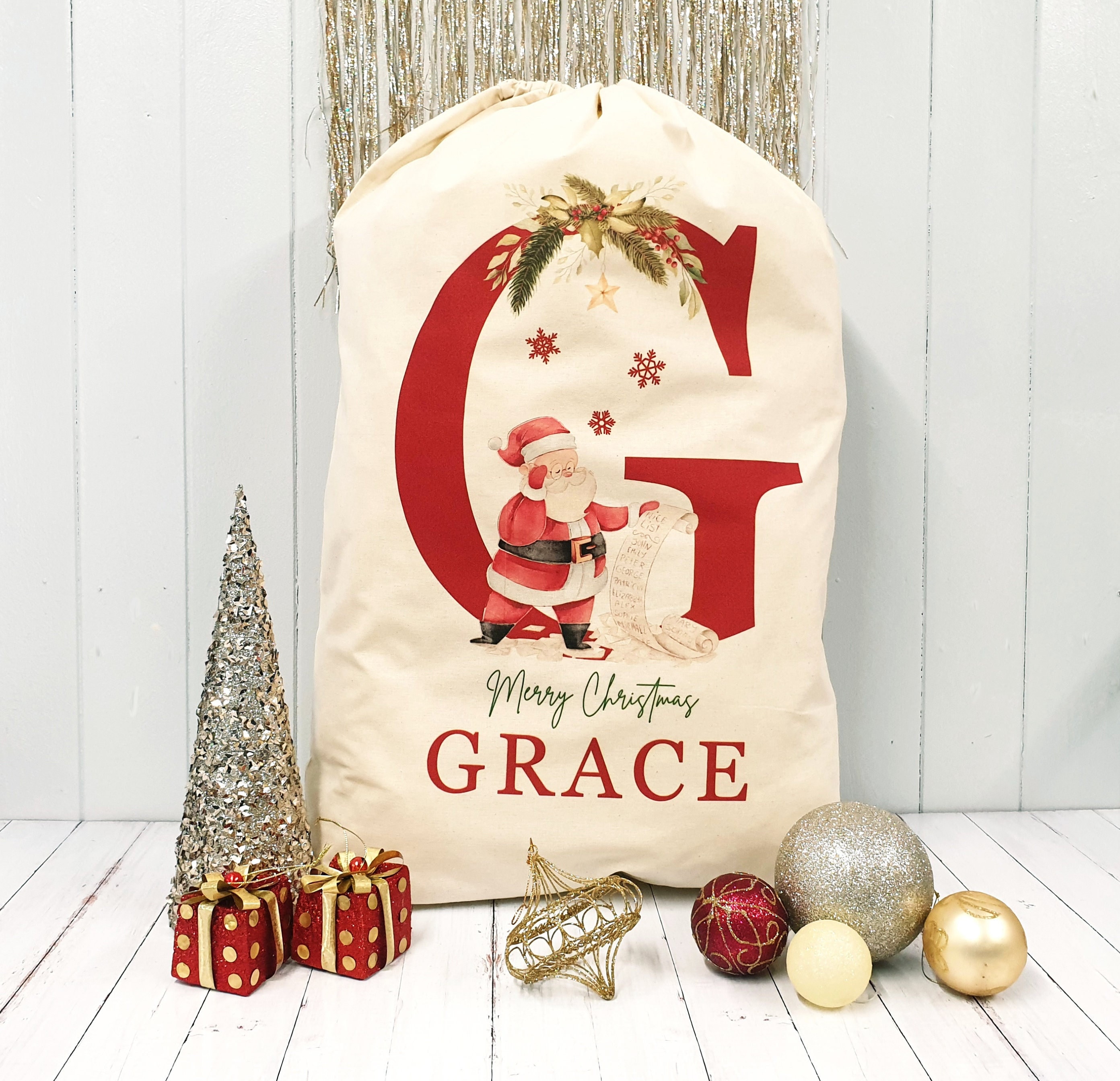 Personalised Santa Sack Christmas Sack Personalised Etsy