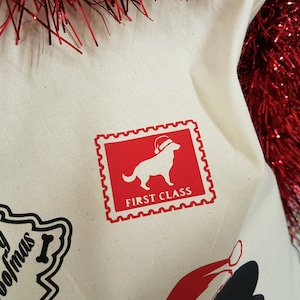 Personalised pet Dog Santa Sack Stocking Christmas Bag Xmas Treat Gift Bag image 5