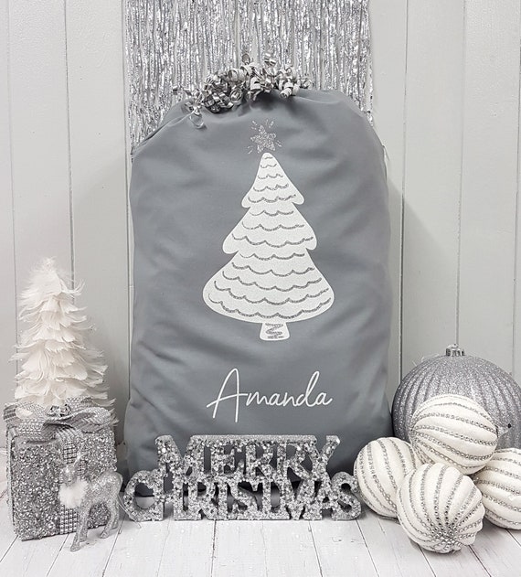 Personalised Santa Sack Custom Christmas Sack Christmas Tree - Etsy UK