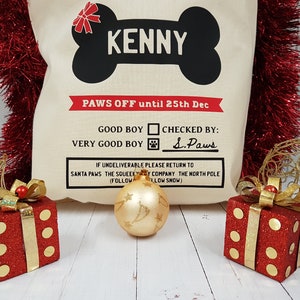 Personalised pet Dog Santa Sack Stocking Christmas Bag Xmas Treat Gift Bag image 9