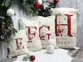 Personalised Santa Sack, Christmas Sack, Personalized Christmas eve bag - Name & Initial, Christmas Gift Bag, Xmas decor, large letter