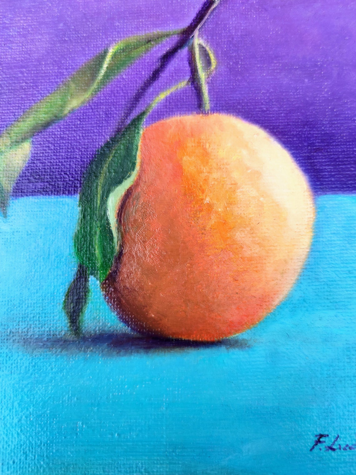 Orange Oil Painting Oil on Canvas Orange Fruit Painting Canvas Etsy