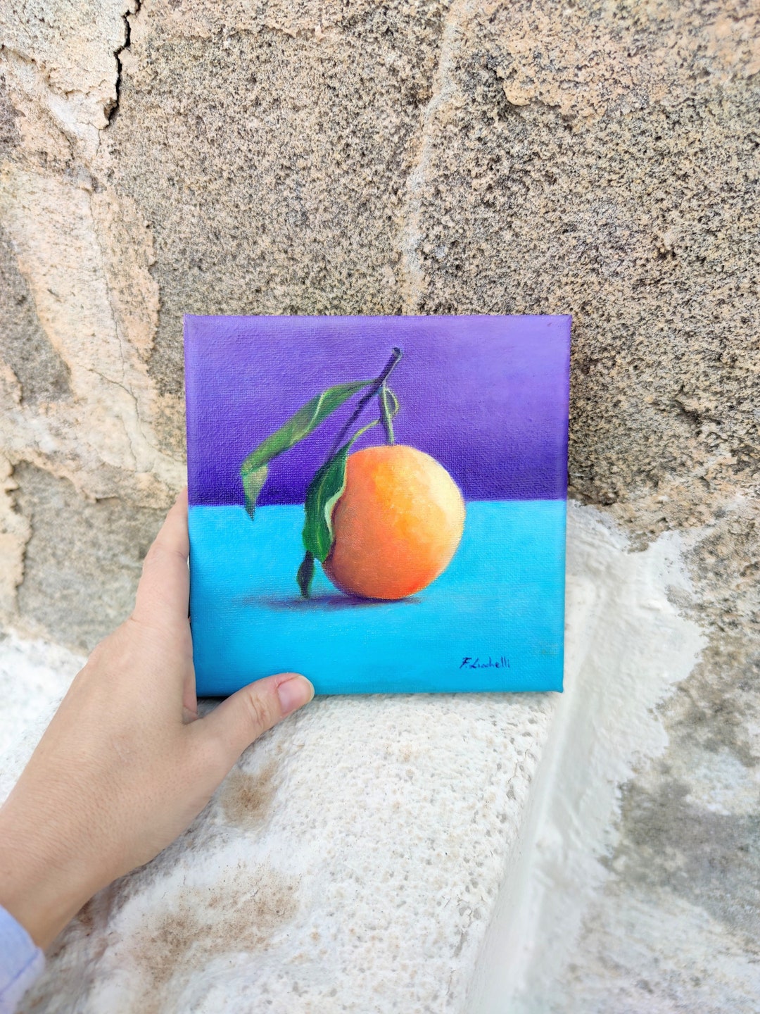 Orange Oil Painting Oil on Canvas Orange Fruit Painting Etsy