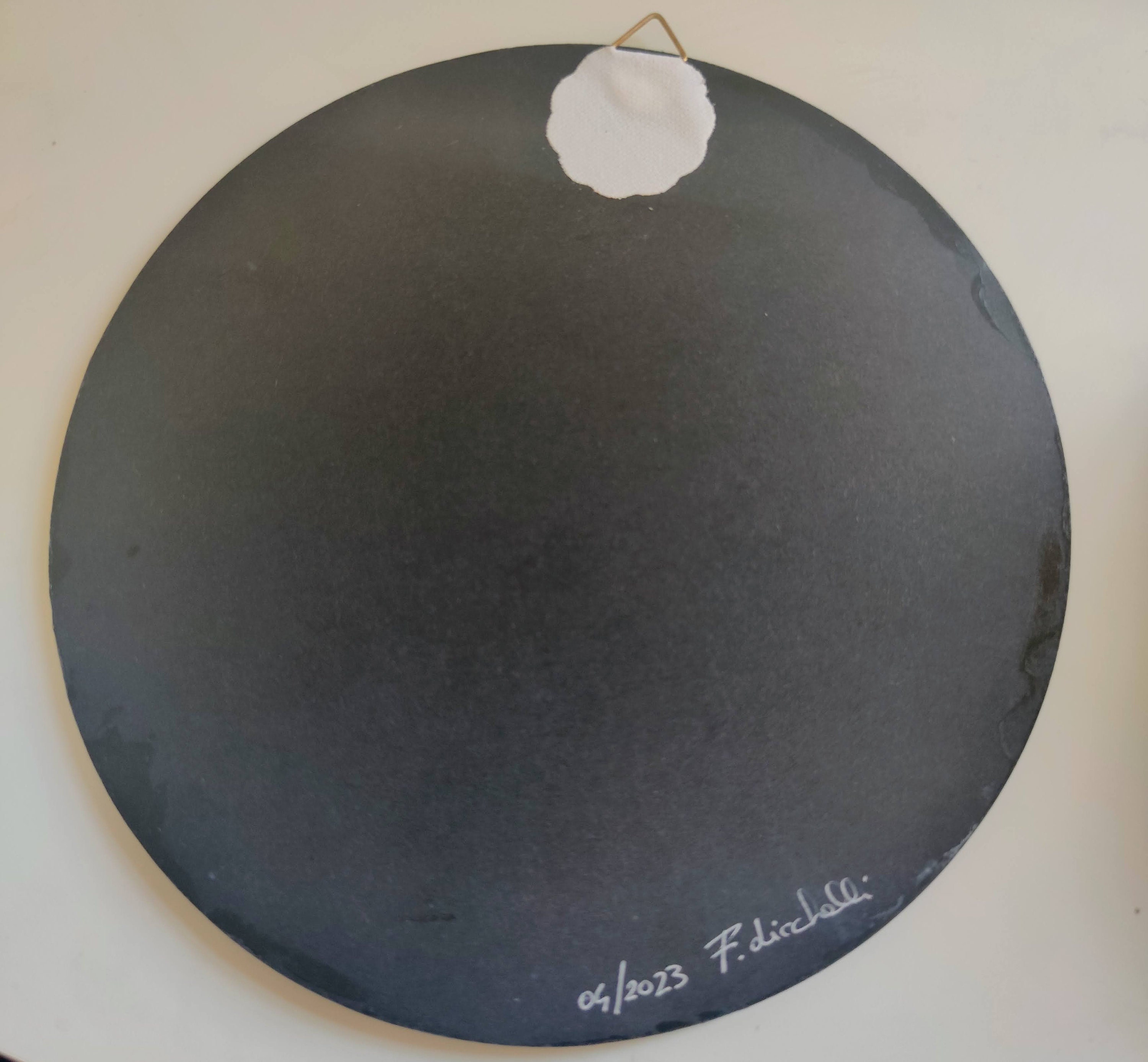 Dot Mandala Round Original Painting Hand Painted 17 Cm Mandala Black