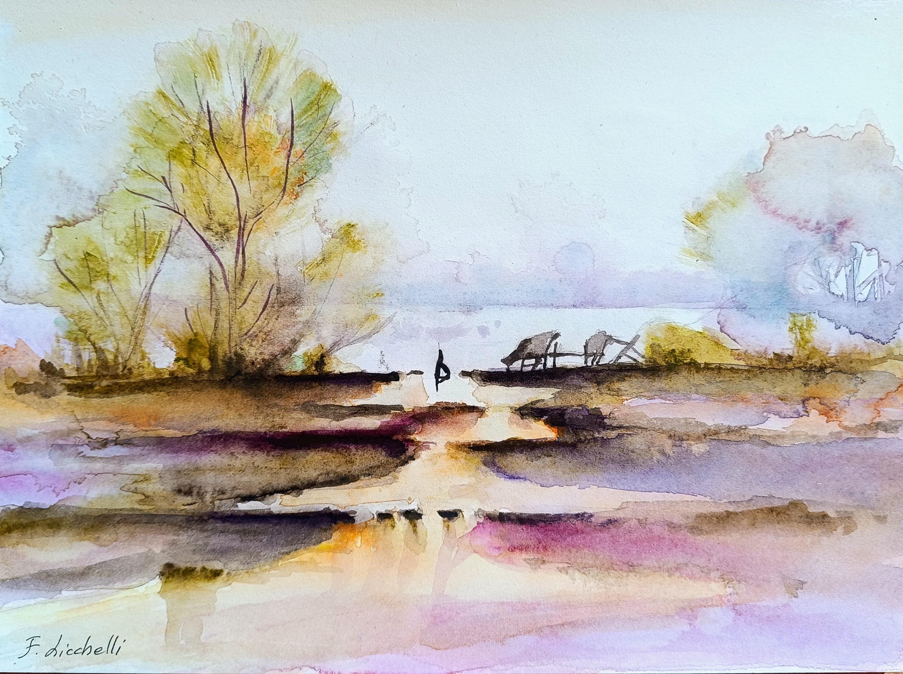 印象派 水彩画 風景画 作家サイン入り 印象派 水彩画 風景画 作家サイン入り 印象派 絵画 風景」の人気