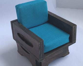 Miniatura para casa de muñecas - Sillón de estilo moderno de mediados de siglo - Escala 1:12 - Elige tus colores