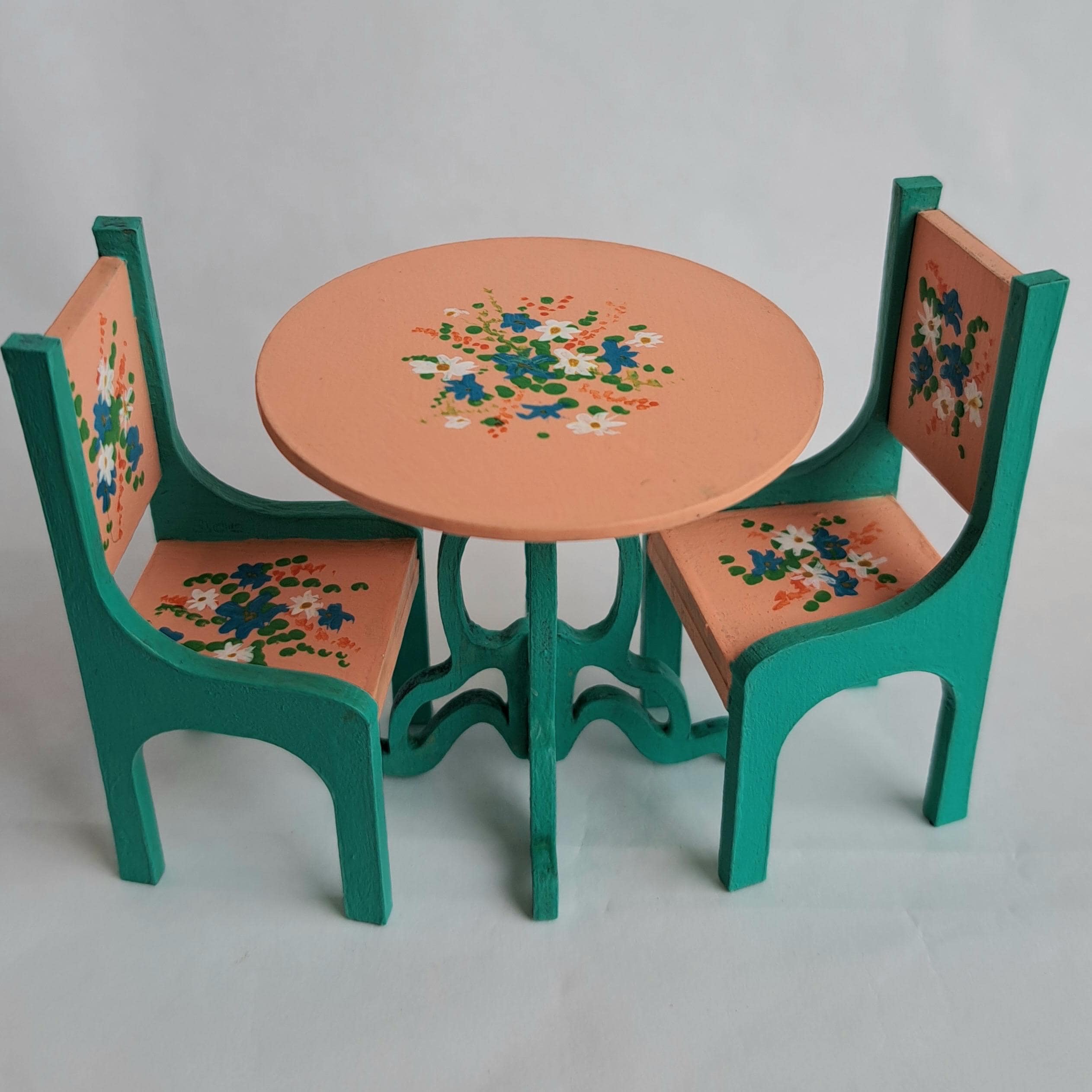 Kids Table and Chair Set Hand Painted UK