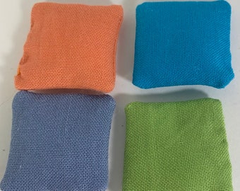 Handmade 1:12 Scale Dollhouse Throw Pillows, Solid Colors, 1" or 1.5"