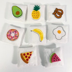 Handmade Miniature Food Throw Pillow – 1:12 Scale Dollhouse Accessory