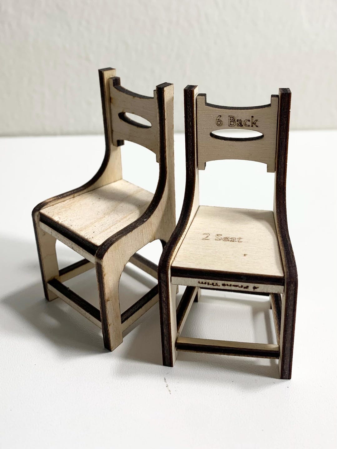 Mid Century Modern Dollhouse Chairs Kit, 1:12 Scale (2 Pack) - Etsy