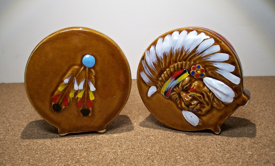 Native American Shakers Chief in Headdress Warrior War Etsy