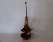 Vintage French Hanging Copper Oil Burner Light 0321007-1669