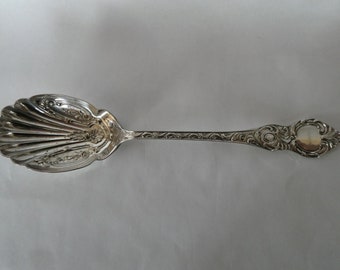 Vintage Hallmarked Silver Plated Shell Shaped Berry Spoon by John Biggin 0123016-2561  No free shipping to USA