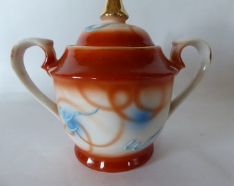 「Dragon」鶴　皿　置物 Vintage Japanese Burnt Orange Lustre Dragonware Coffee and