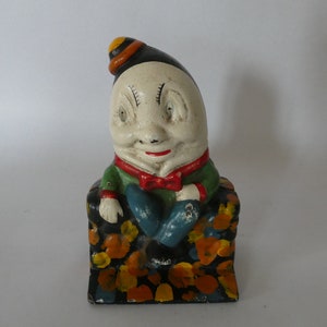 Mid Century Cast Iron Humpty Dumpty Money Box 0723002-2689  No free shipping to USA