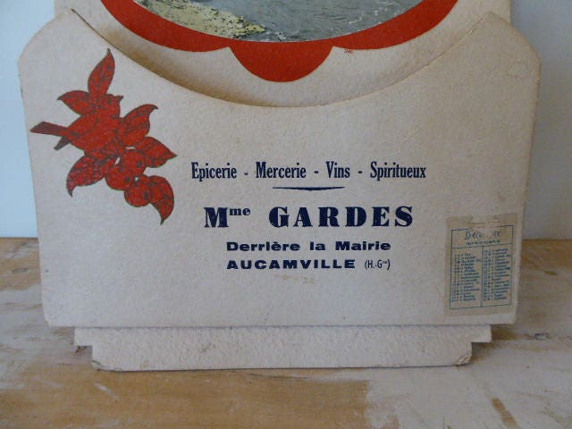 Vintage Français Support de Lettre Publicitaire, Cadeau Publicitaire Epicerie, Accrochage Mural 1017