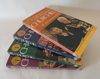 Vintage Mid Century Set of 4 Paperback Books by Winston Churchill BBC "Churchill's People" 1122007-2518 Please request shipping cost for USA