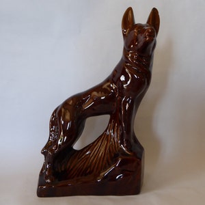 Vintage French Ceramic Figurine of a German Shepherd Dog 0421002-1698  No free shipping to USA