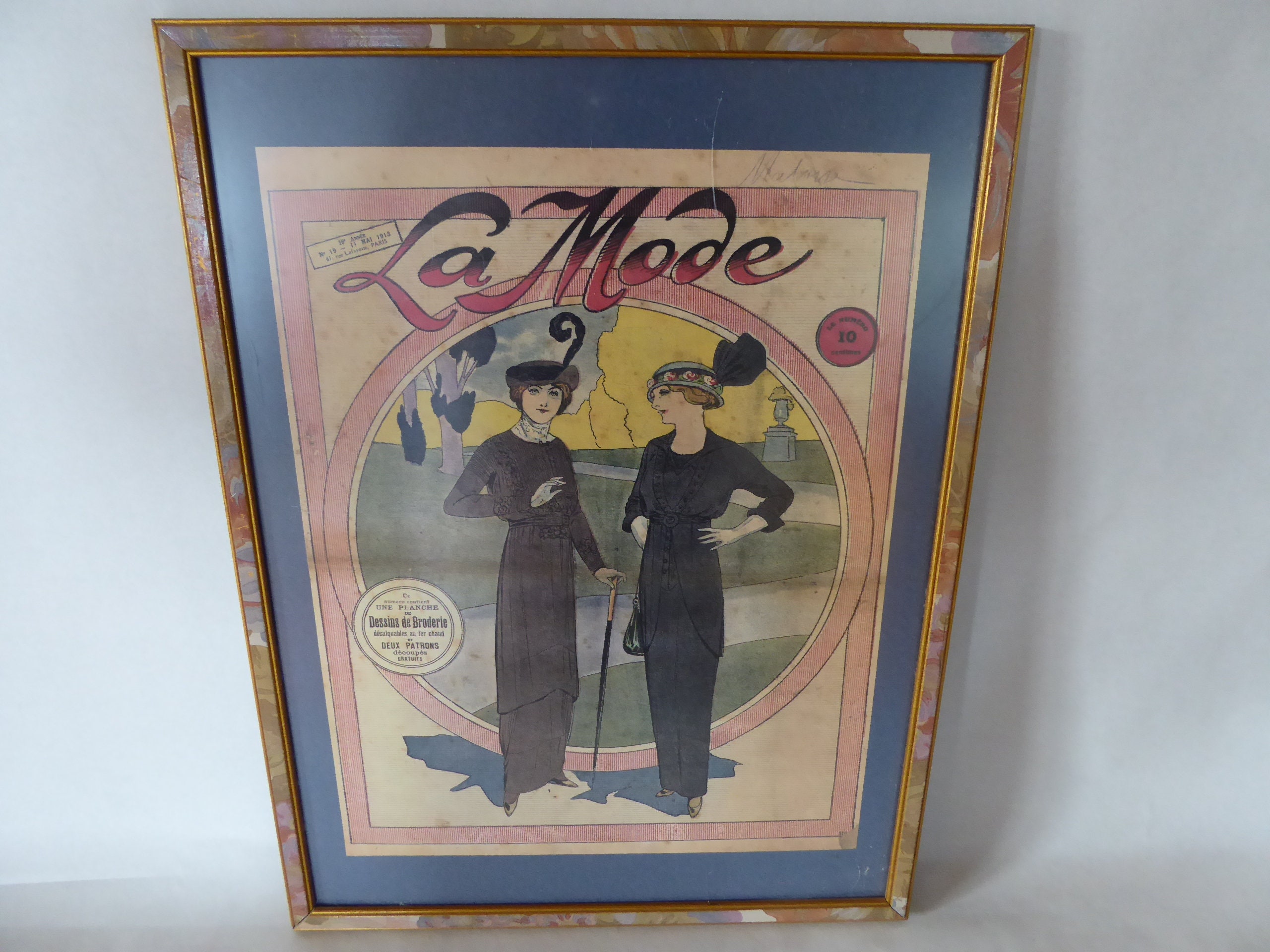 Vintage Framed Fashion Print La Mode' 0320006-940