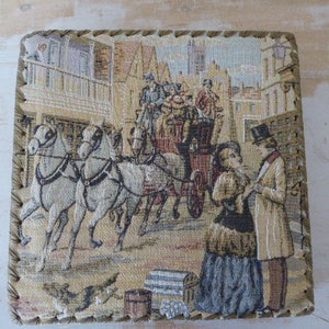 Caja bordada, caja de almacenamiento artesanal, francés vintage, decoración del hogar 0417032-135