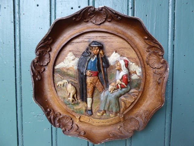 Plaque Murale Pyrénéenne, Décor d'intérieur, Français Décoration en Résine, 0917011-258