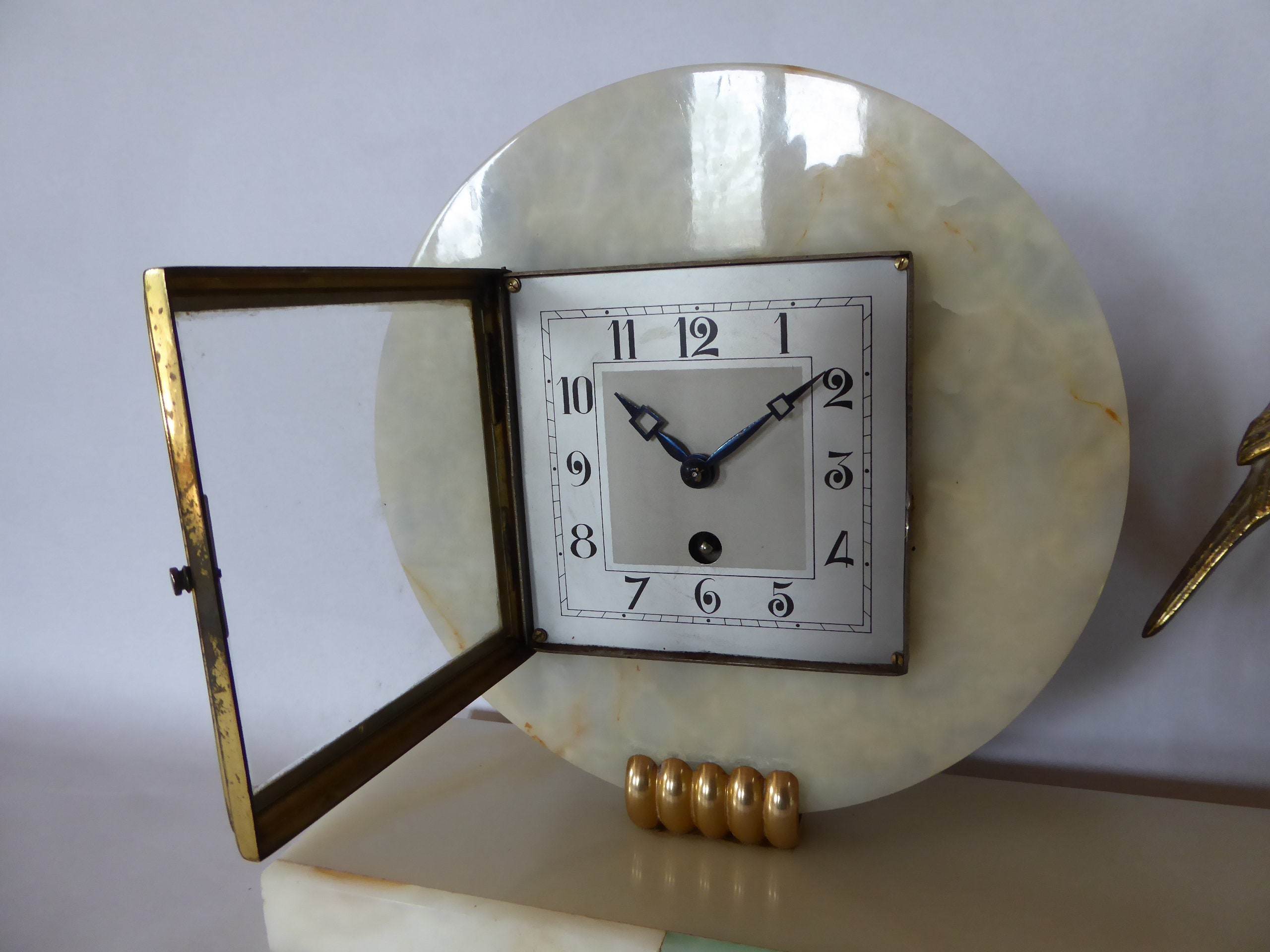 Marble Mantel Clock By Ansonia