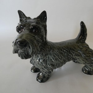 Vintage Mid Century Figurine of Black Terrier Dog by Goebel West Germany 0623017-2639  No free shipping to USA