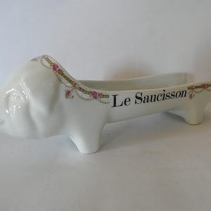 Vintage French Sauccison Server in Shape of a Pig by Aplico Porcelain France 0724010-2882  No free shipping to USA