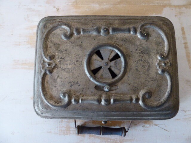 Vintage Français Chauffe-Mains Portables, Chaufferette, Girondon et Montet, Lyon, Chauffe-Pieds 0317