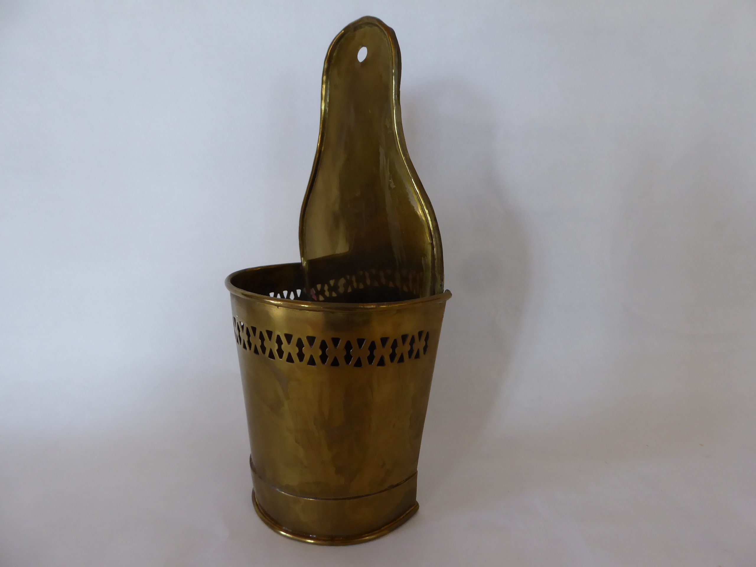 Vintage Français Laiton Fireside Spill Or Taper Holder 0621001-1840