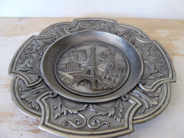 Plaque Souvenir en Étain Paris, Memento de Montage Mural, Décoration Intérieure, Plaque Décorative, 