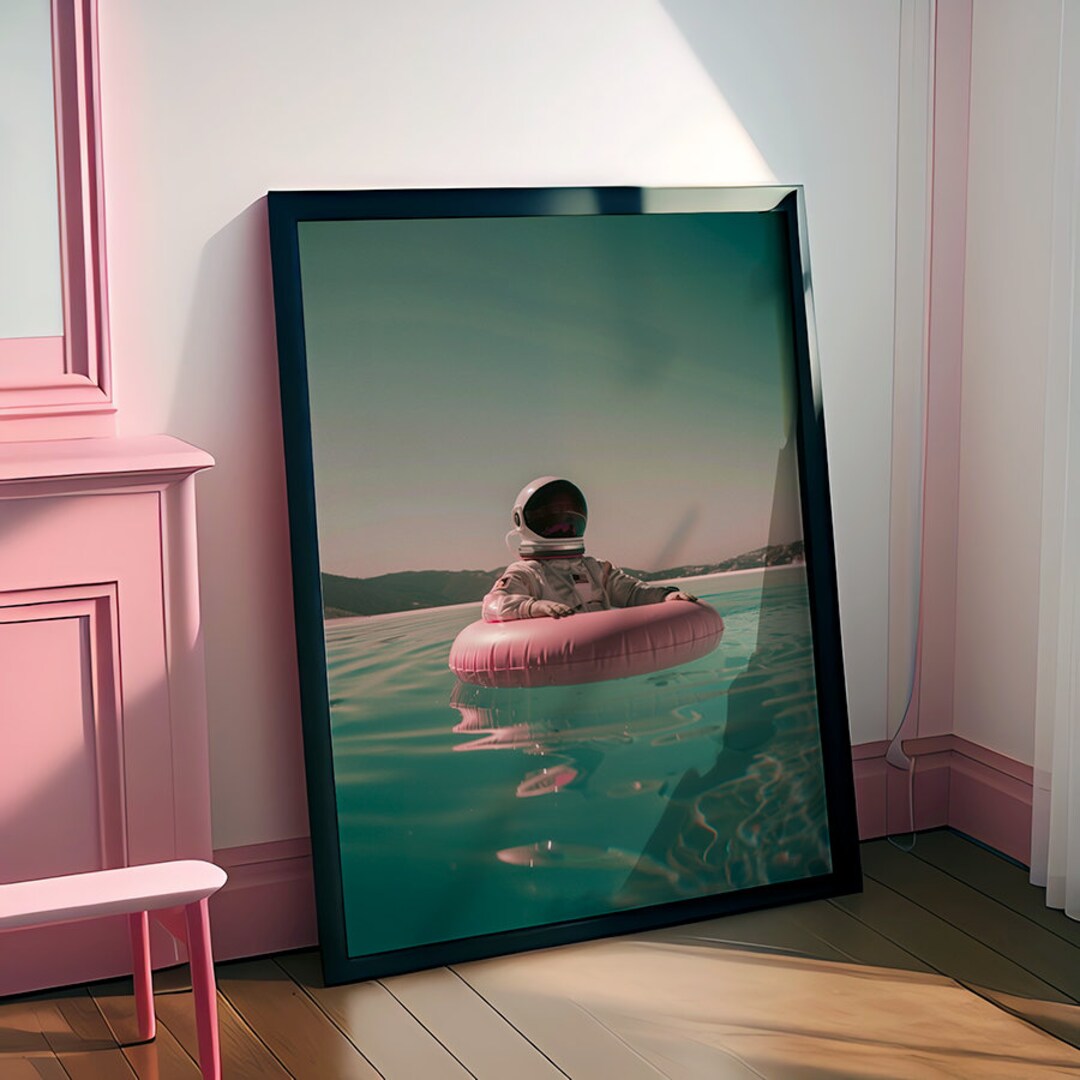 Ibiza Spaceman Pool Party - Digital Art Print Download - up to A2 Size ...