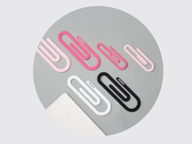 10 Pcs Flat Tin Colored Metal Paper Clips available in Small Etsy