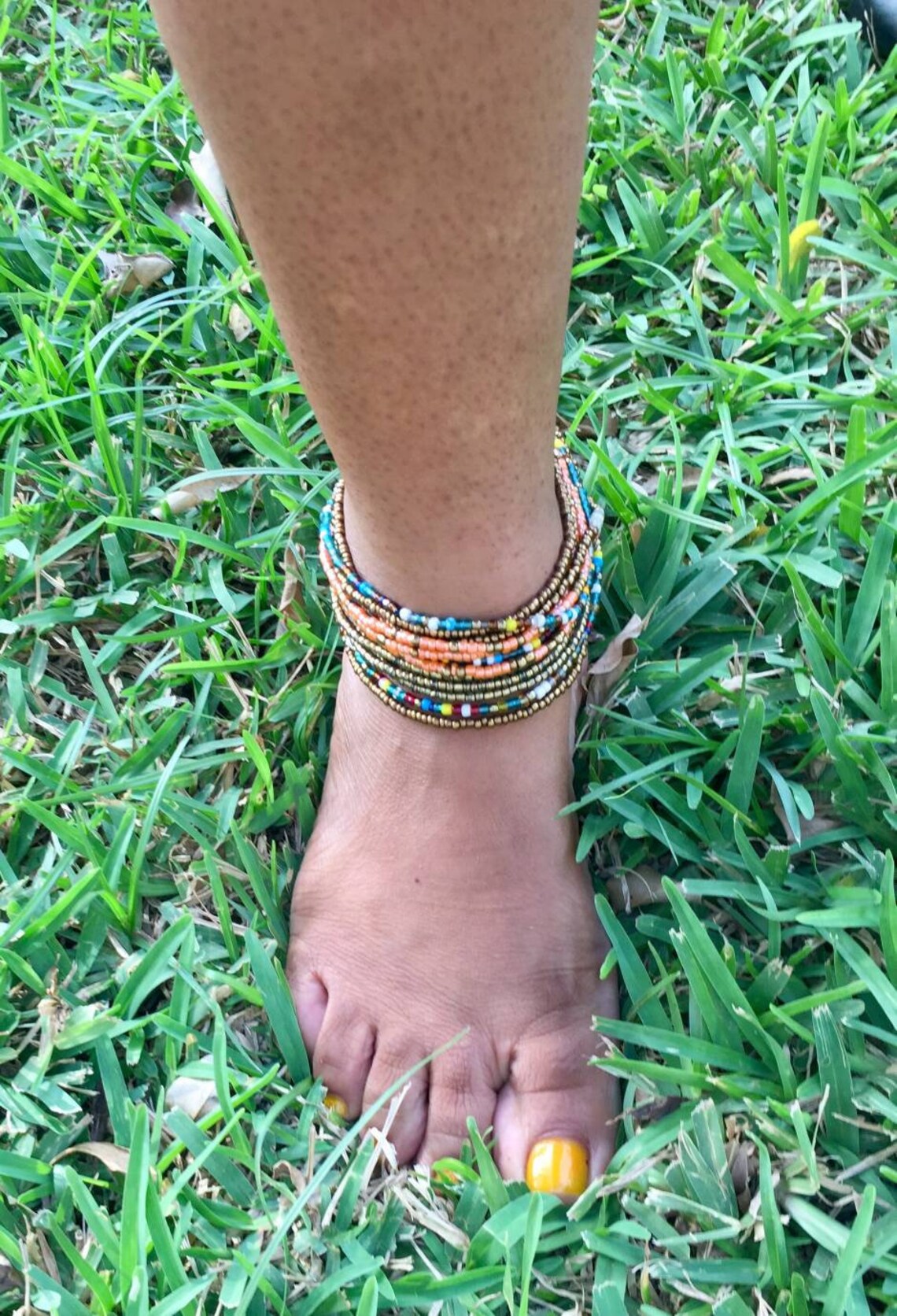 GHANA ANKLET African Anklet Beaded Anklet Made in Ghana Etsy UK