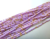 GOLDEN LILAC African Waist Beads 43 quot Seed Beads, Glass beads, African Beads, Toma Beads