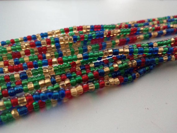 rainbow waist beads