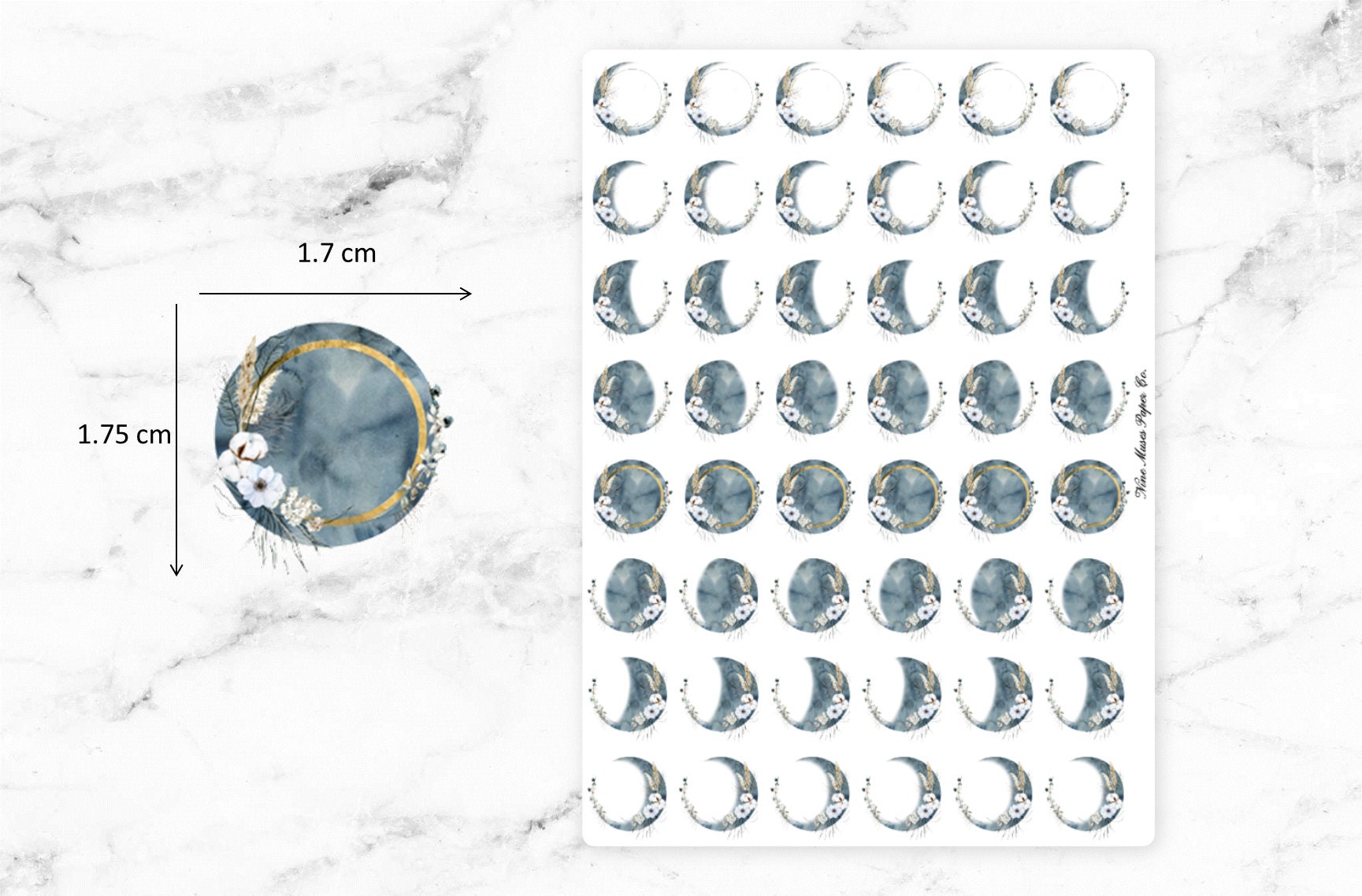 Moon Phases Stickers - Planner Stickers for Planner, Journal, or ...