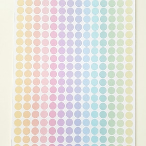 Pastel Dot Stickers - Autocollants de planificateur pour planificateur, journal ou album