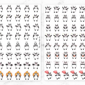 Daily Panda - Pegatinas del planificador para el planificador, diario o libro de recortes