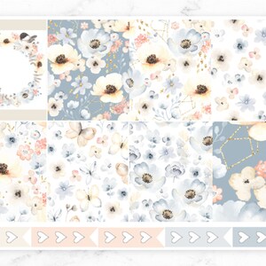 Peach Floral - Planner Stickers voor planner, dagboek of scrapbooking