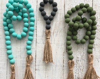 Custom Color Wood Bead Garland