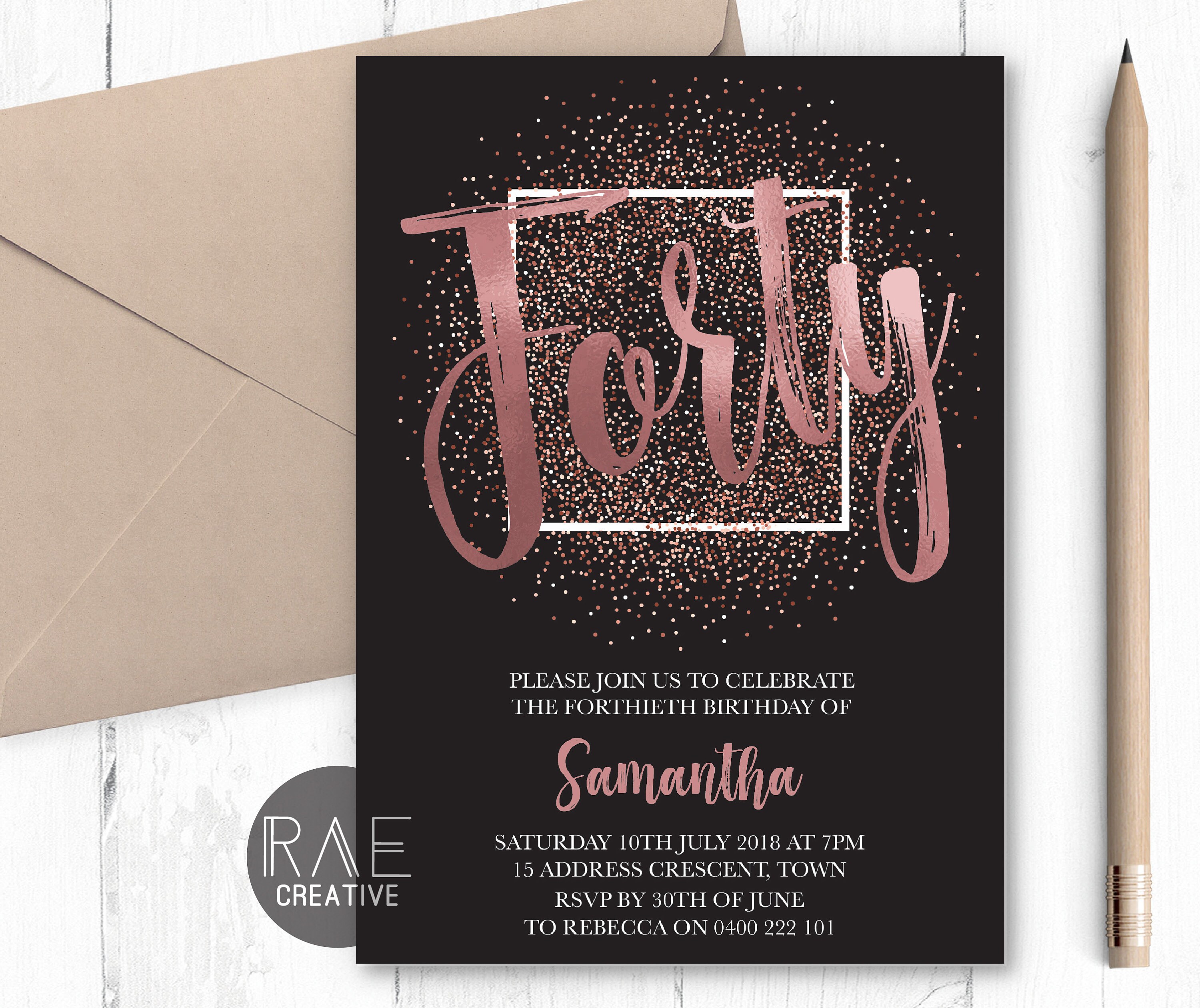 40 Th Invitations 6