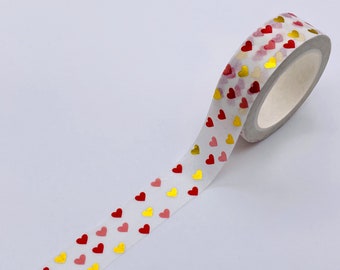 Glitter Heart Washi Tape - Mini Hearts / Valentine Washi Tape