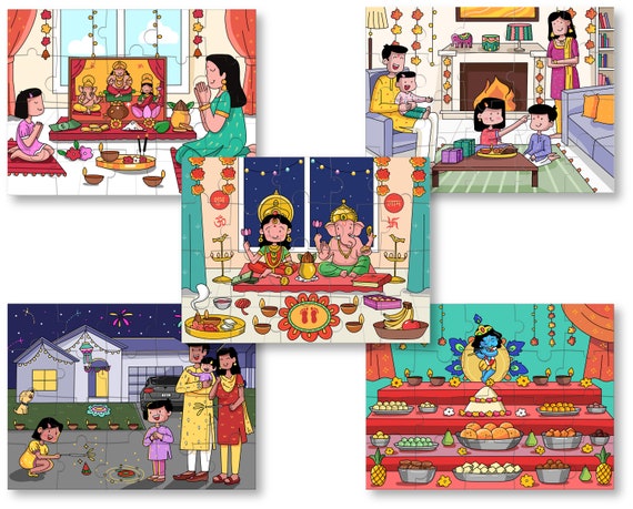 Diwali Gift Box of Puzzles: Try our 60-piece Festive Jigsaw!