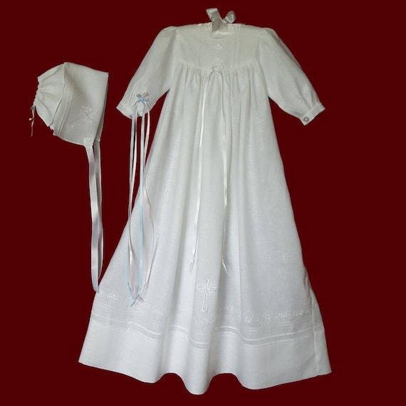 irish christening gowns with shamrocks