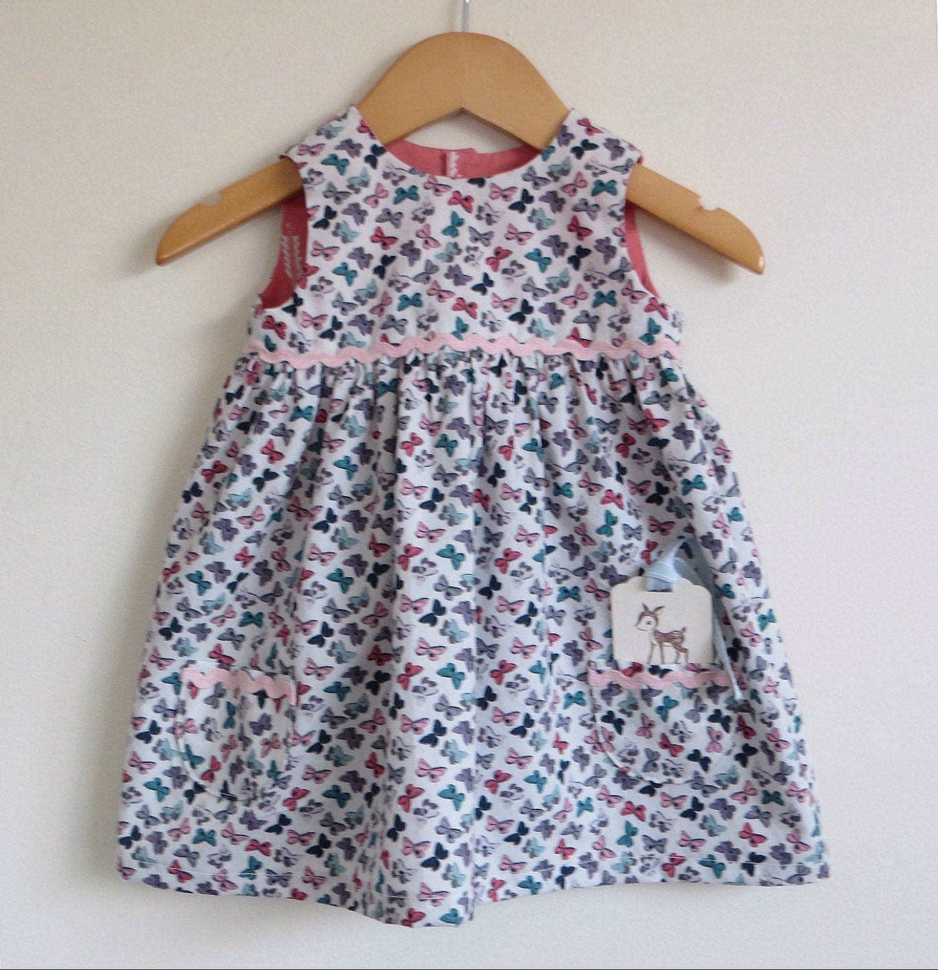 Baby girl's dress 3-6 months Nightfall cotton print | Etsy