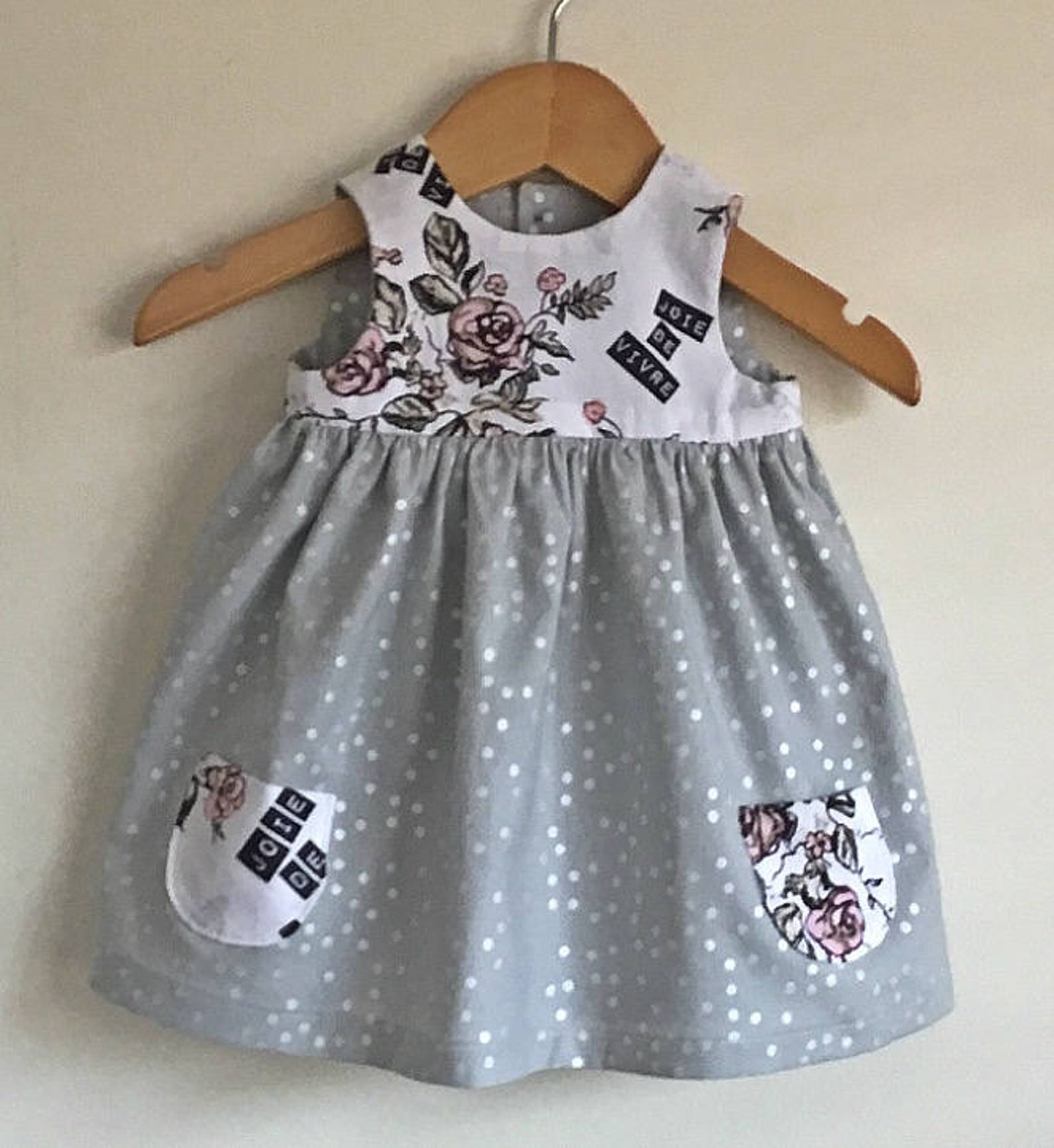 Baby girl's dress 03 months cotton print fabric baby Etsy