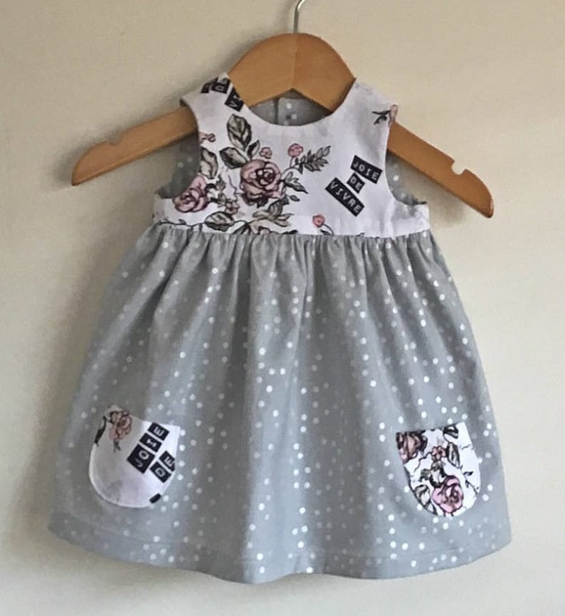 Baby girl's dress 03 months cotton print fabric baby Etsy